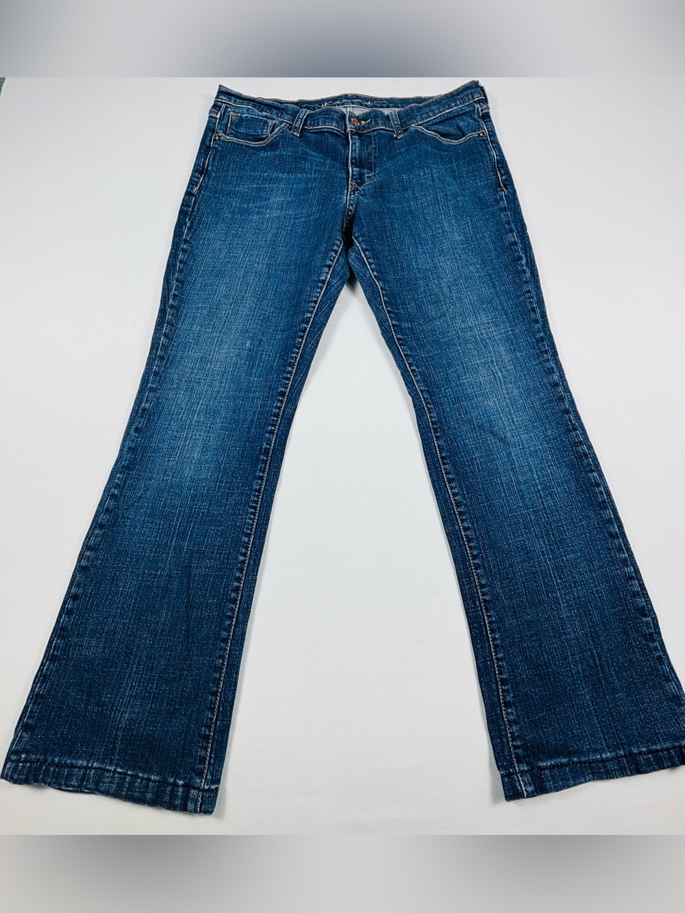 Women's Dark Blue Bootcut Jeans - Classic Denim W696